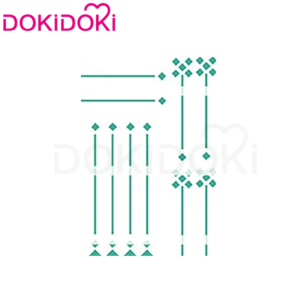 【Ready For Ship】DokiDoki Game Genshin Impact Cosplay Kinich Wig Short Black Green / Yellow Highlights Hair / Tattoo Sticker / Ear Clip / Head Accessories / Weft Natlan - Image 7