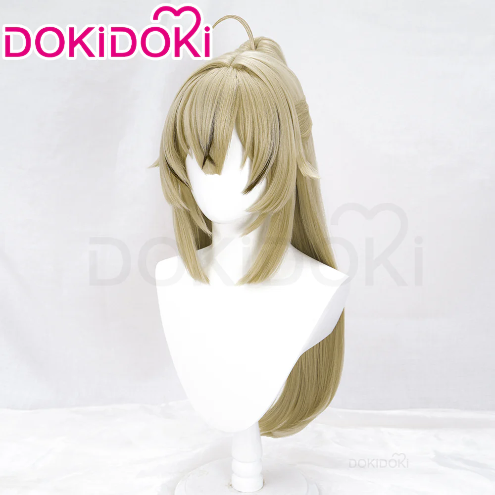 【Ready For Ship】DokiDoki Game Genshin Impact Cosplay Kirara Wig Long Straight Flaxen Brown Wig - Image 3