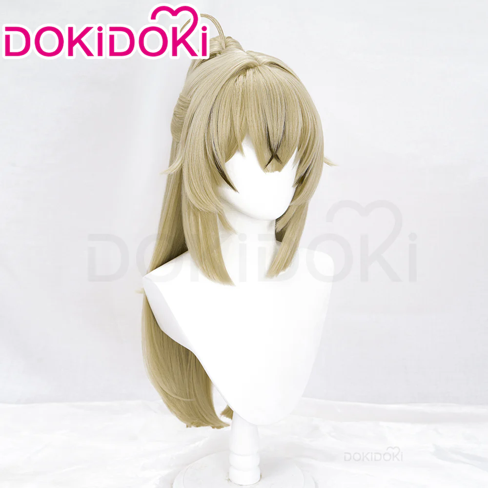 【Ready For Ship】DokiDoki Game Genshin Impact Cosplay Kirara Wig Long Straight Flaxen Brown Wig - Image 4