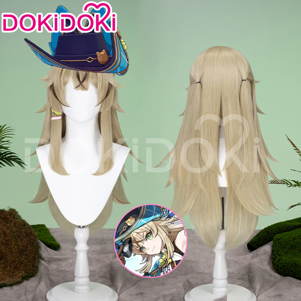 【Ready For Ship】DokiDoki Game Genshin Impact Cosplay Kirara Wig Long Straight Flaxen Brown Wig - Image 7