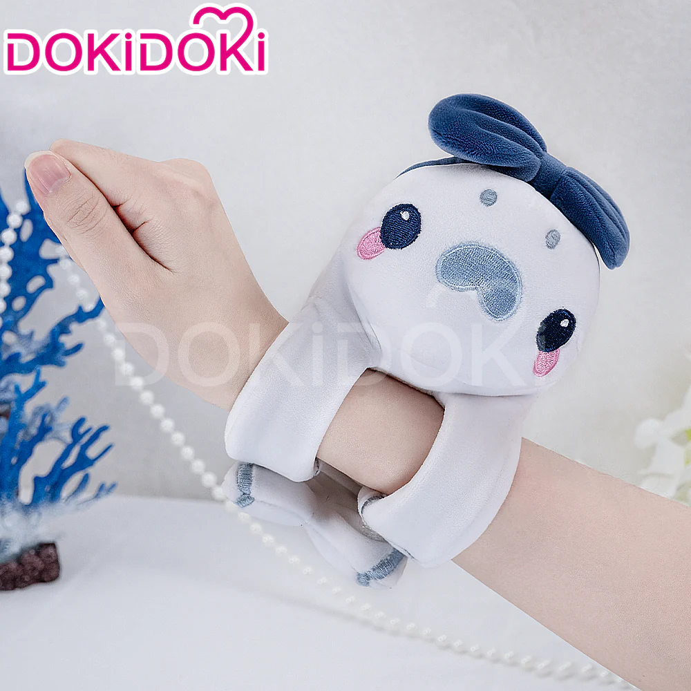 【Ready For Ship】【Last Batch】DokiDoki-SR Game Genshin Impact Cosplay Mualani Pink Pufferfish Bag Doll Plushies Backpack/  Papa Circle Plastic Wristband - Image 6