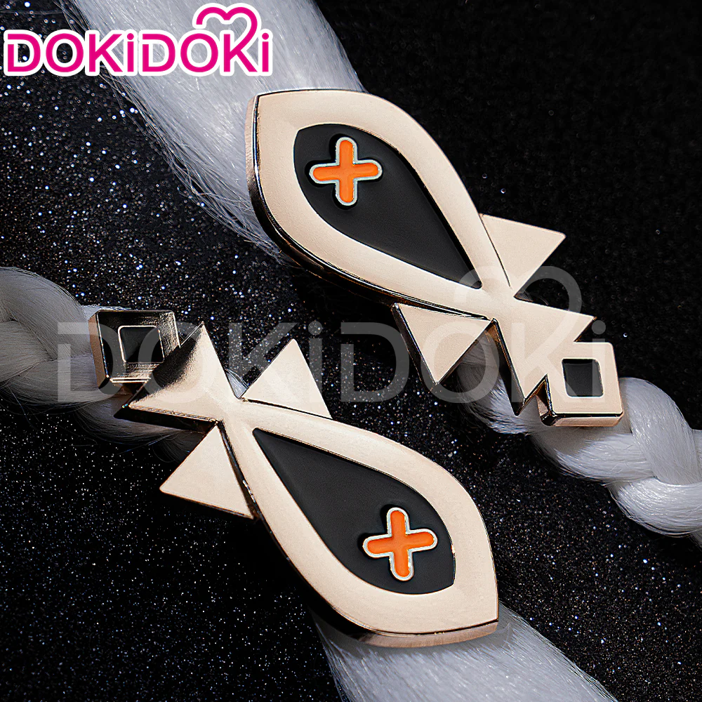 【Partially Ready For Ship】DokiDoki Game Genshin Impact Cosplay Mualani Wig / Accessories Headwear Long Straight White Blue Hair Natlan - Image 12