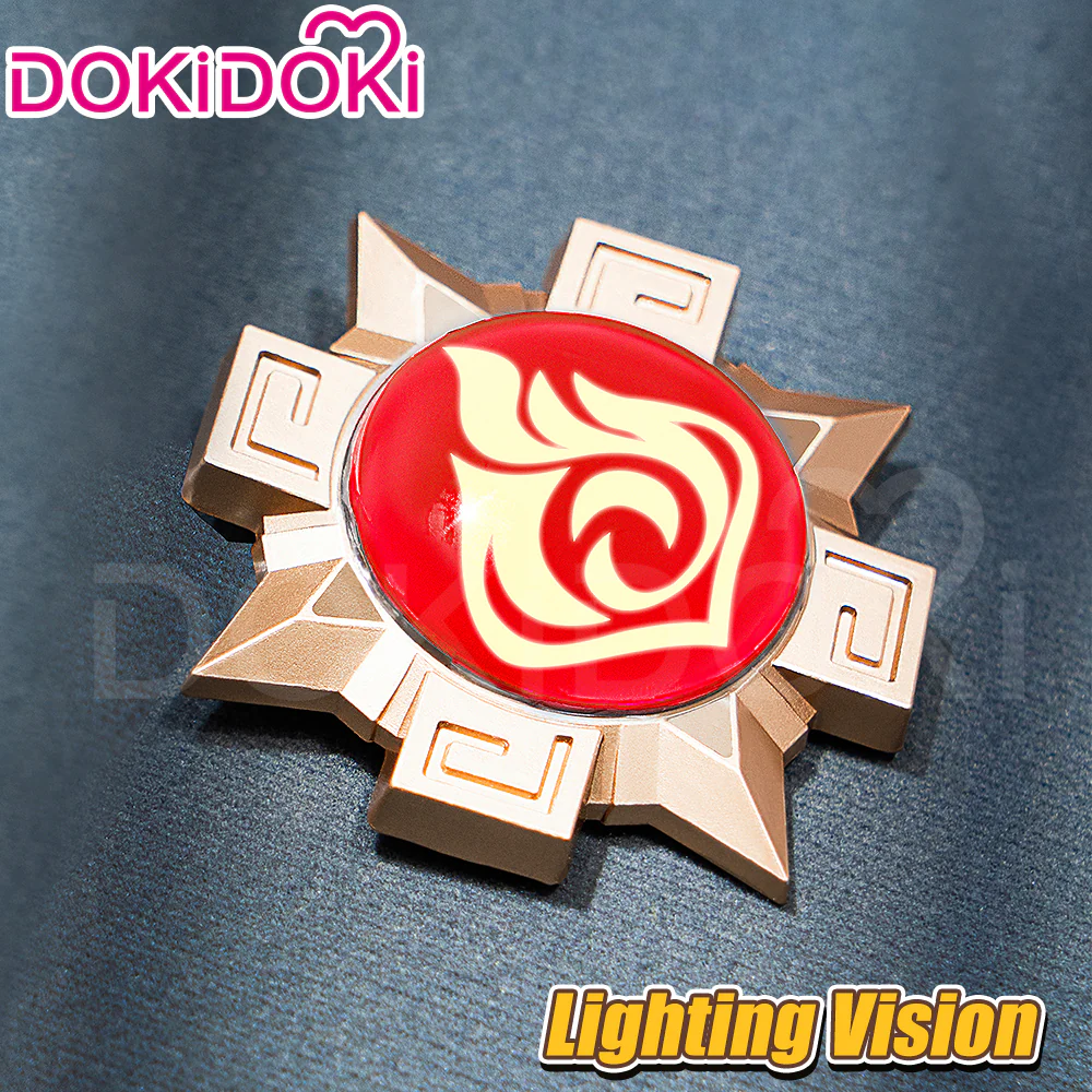 【 Ready For Ship】【Lighting Vision】DokiDoki Game Genshin Impact Cosplay Metal Props LED Metal Accessories Vision Prop Natlan - Image 4