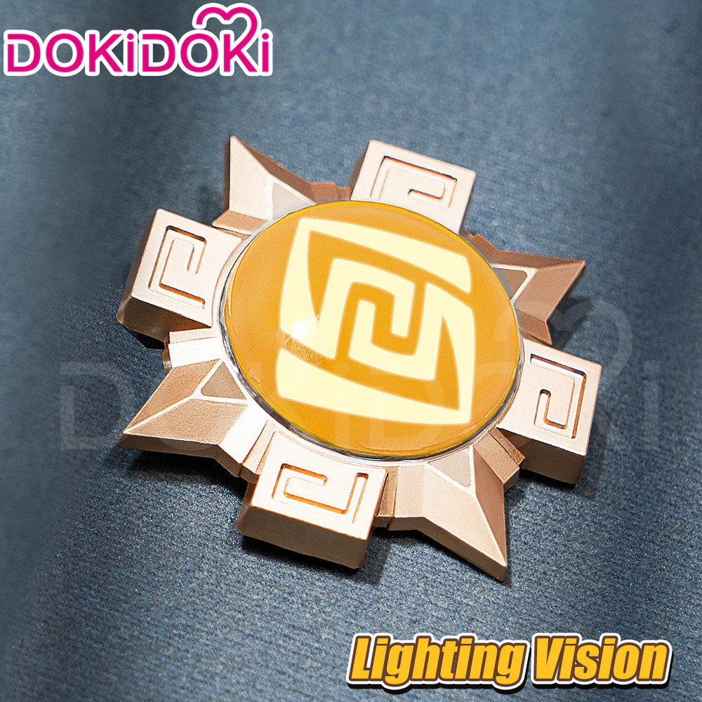 【 Ready For Ship】【Lighting Vision】DokiDoki Game Genshin Impact Cosplay Metal Props LED Metal Accessories Vision Prop Natlan - Image 7