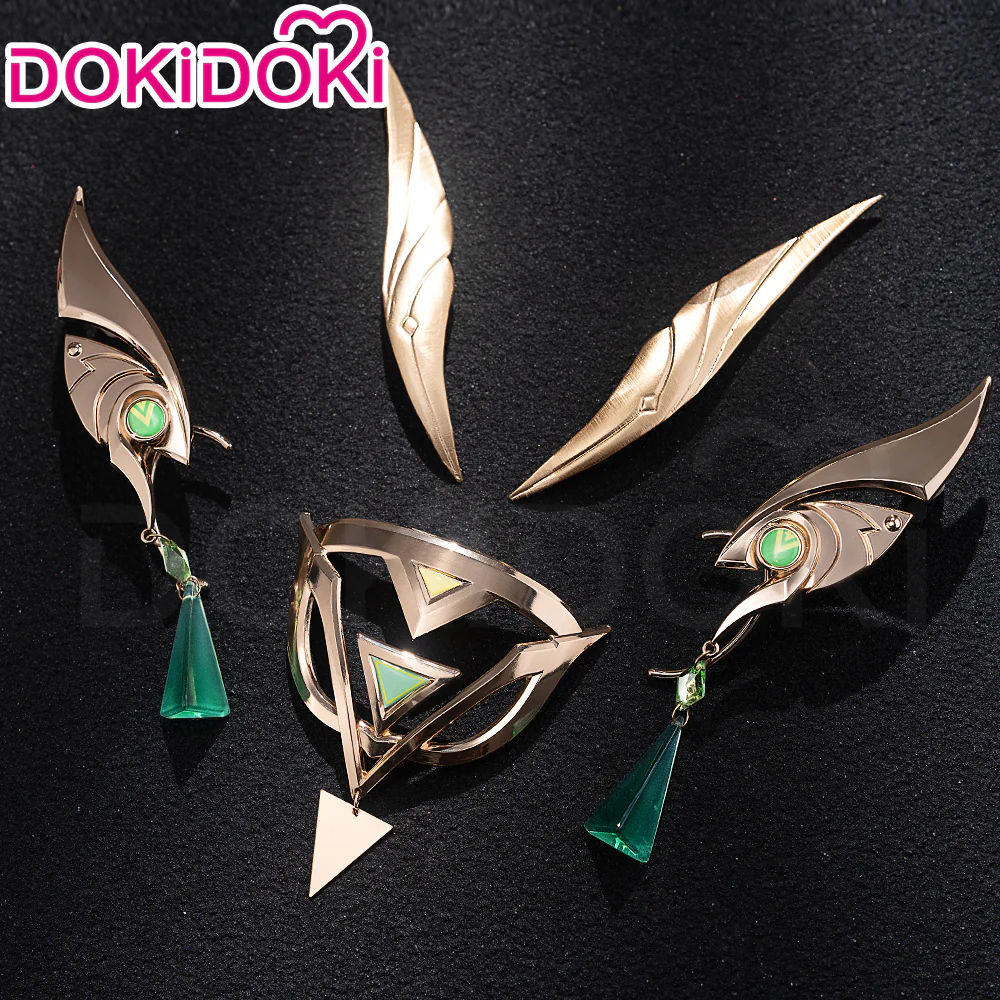 【Wig Ready For Ship】DokiDoki Game Genshin Impact Cosplay Nefer Wig / Head Accessory Short Green Highlight Hair Song of the Welkin Moon - Image 14
