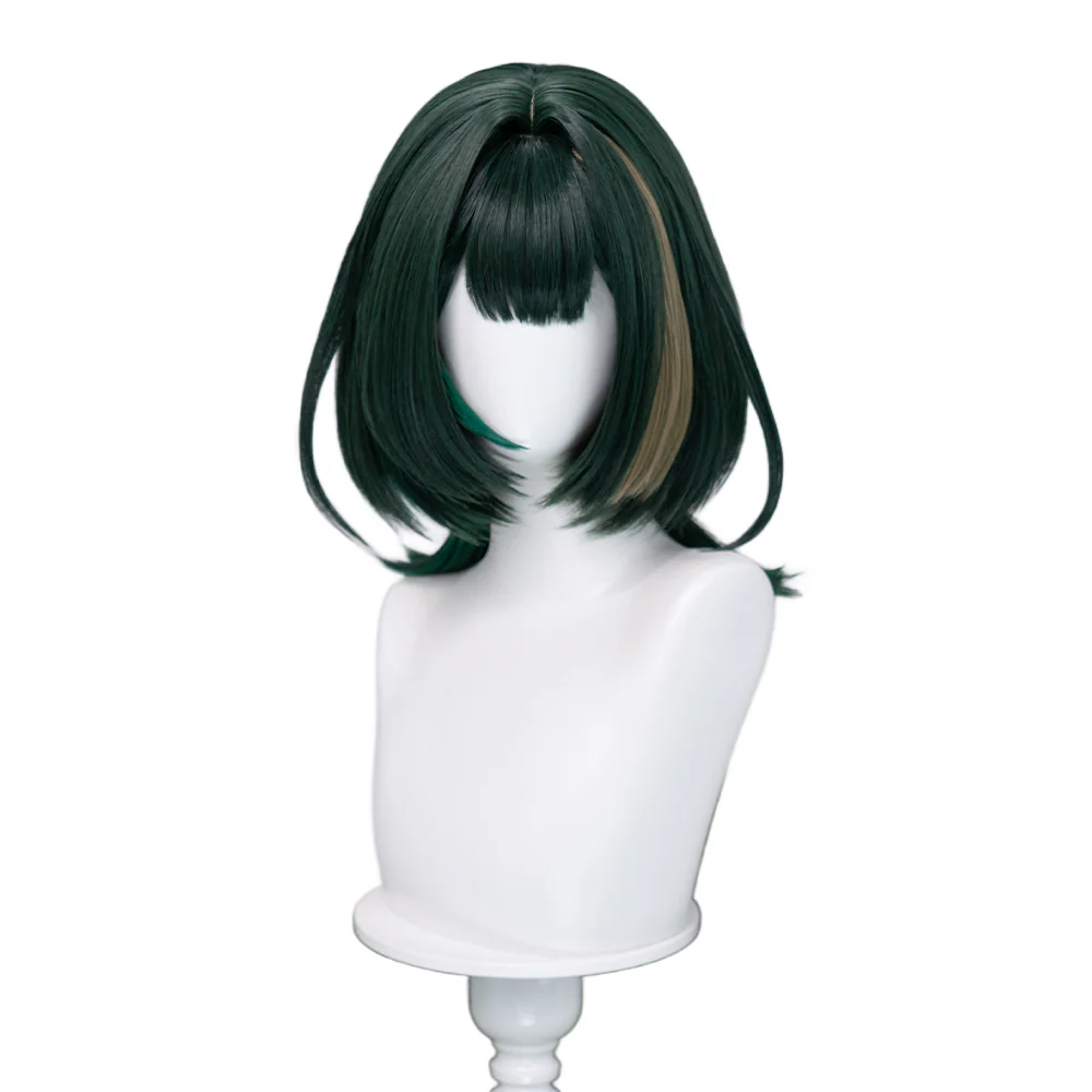 【Wig Ready For Ship】DokiDoki Game Genshin Impact Cosplay Nefer Wig / Head Accessory Short Green Highlight Hair Song of the Welkin Moon - Image 7