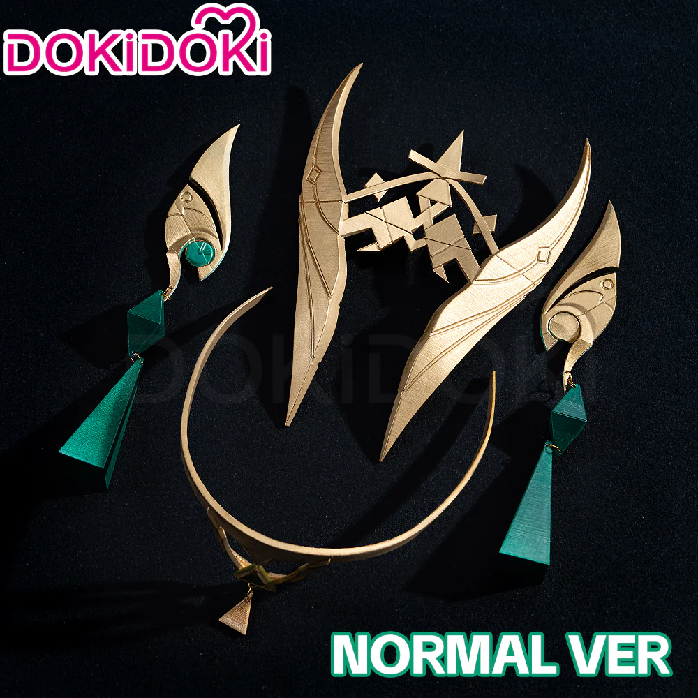 【Wig Ready For Ship】DokiDoki Game Genshin Impact Cosplay Nefer Wig / Head Accessory Short Green Highlight Hair Song of the Welkin Moon - Image 8