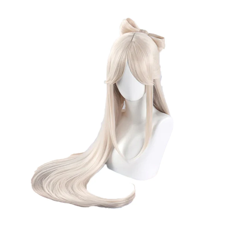 【Ready For Ship】DokiDoki Game Genshin Impact Cosplay Ning Guang Wig Long White NingGuang - Image 2