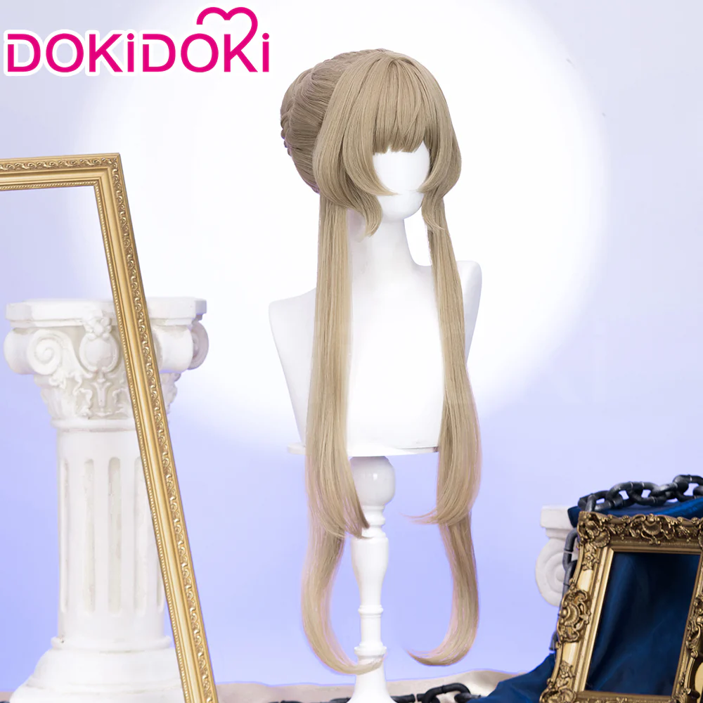 【Ready For Ship】DokiDoki Game Genshin Impact Cosplay Sandrone Wig Long Straight Brown Hair Marionette Song of the Welkin Moon - Image 3
