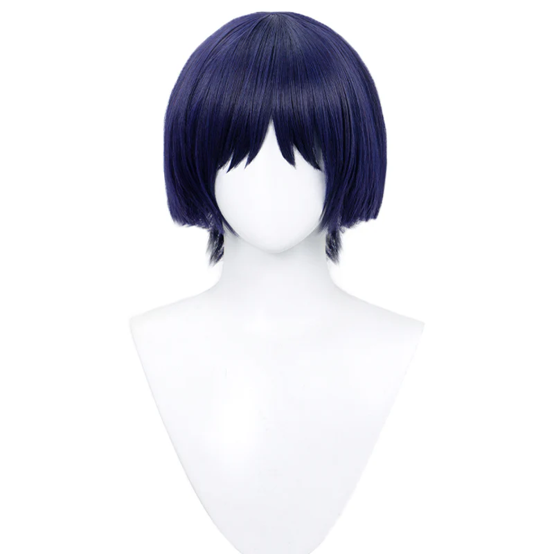 【Ver 2 Ready For Ship】DokiDoki Game Genshin Impact Cosplay Scaramouche Wig Wanderer Short Dark Blue - Image 5