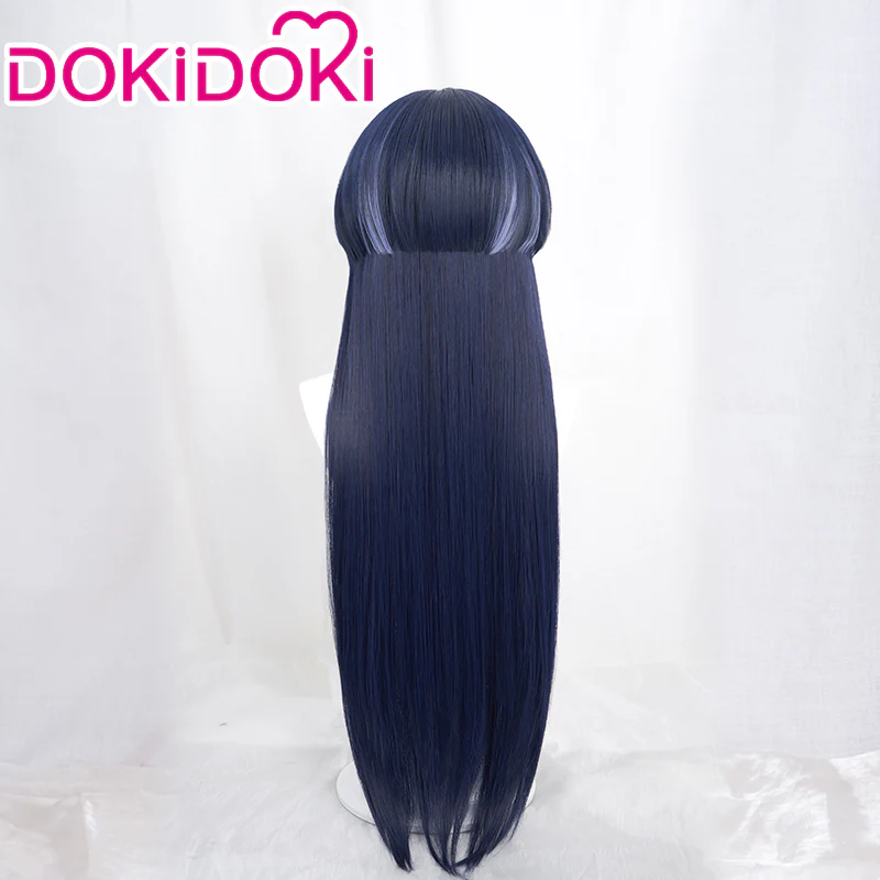 【Ver 2 Ready For Ship】DokiDoki Game Genshin Impact Cosplay Scaramouche Wig Wanderer Short Dark Blue - Image 7