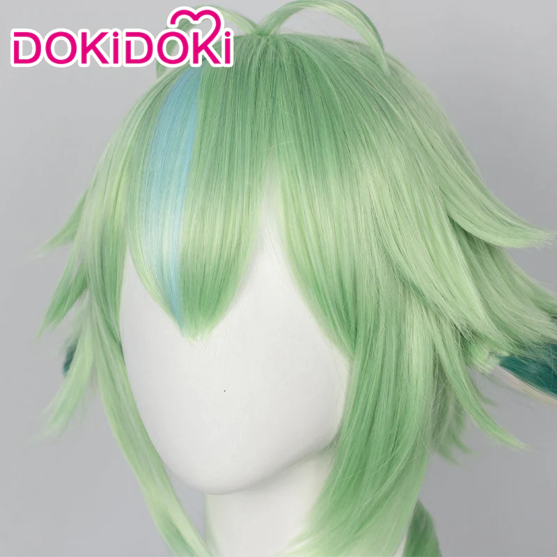 【Ready For Ship】DokiDoki Game Genshin Impact Cosplay  Sucrose   Wig Long Green - Image 4