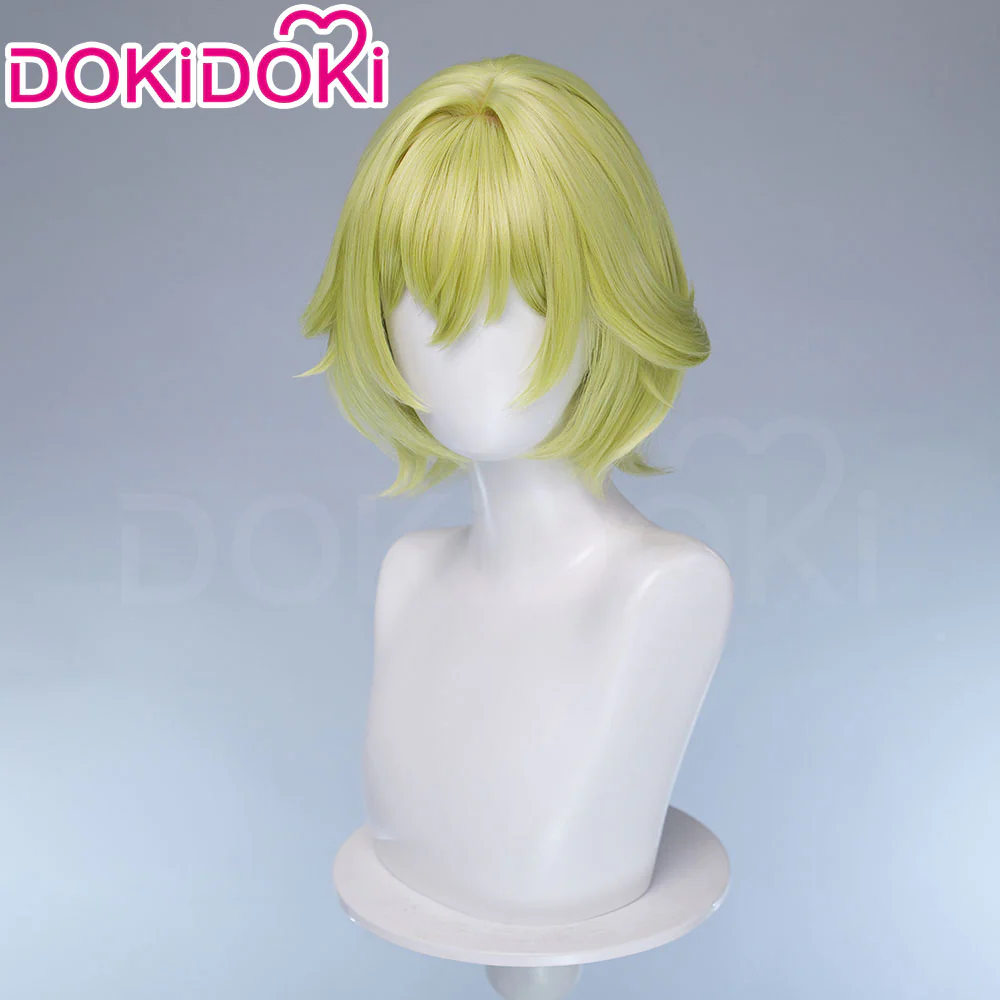 DokiDoki Game Genshin Impact Cosplay Tholindis Wig Short Blonde Hair - Image 2