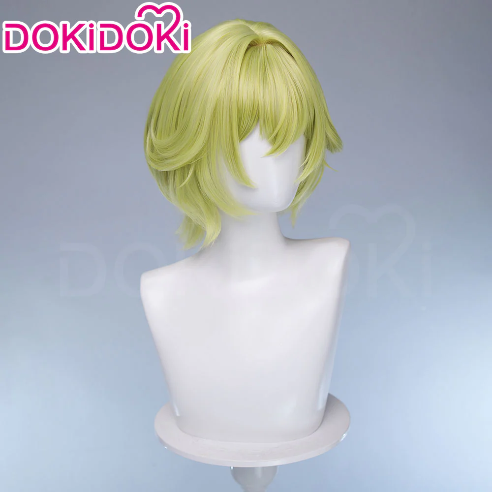 DokiDoki Game Genshin Impact Cosplay Tholindis Wig Short Blonde Hair - Image 3