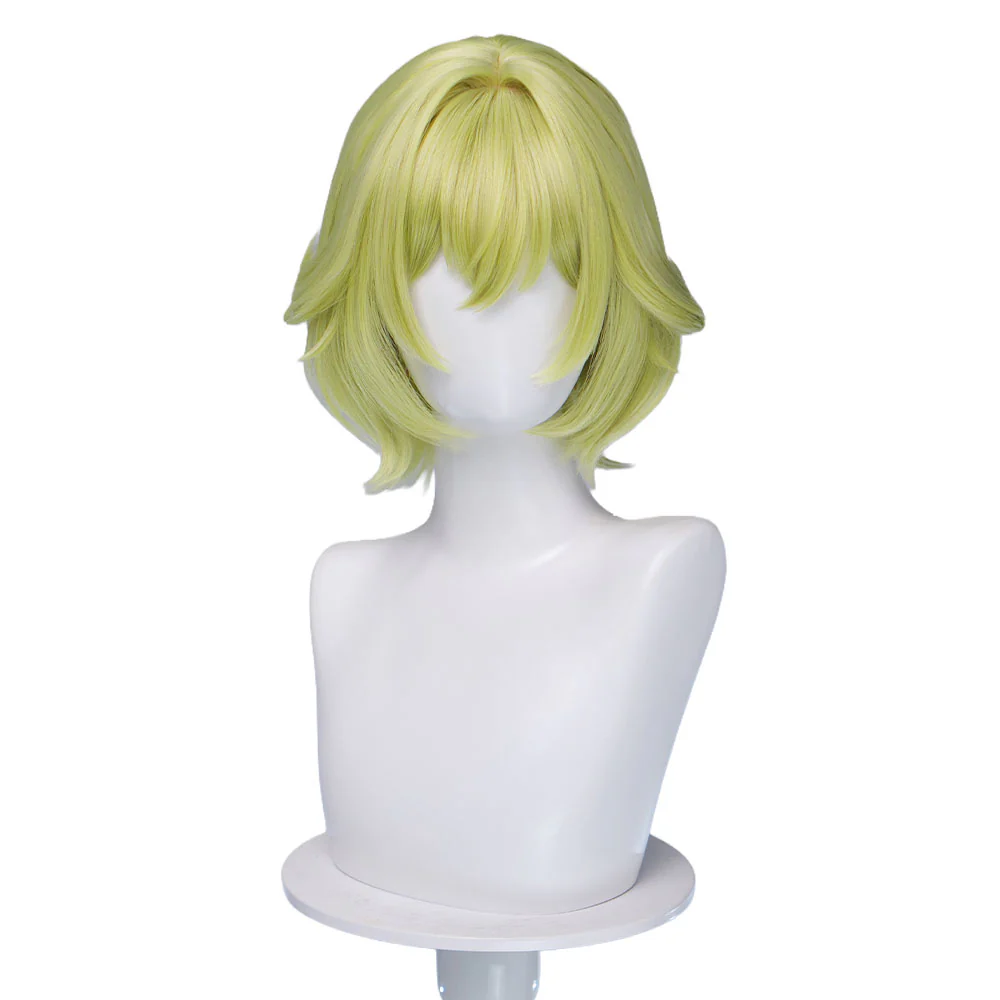 DokiDoki Game Genshin Impact Cosplay Tholindis Wig Short Blonde Hair - Image 5