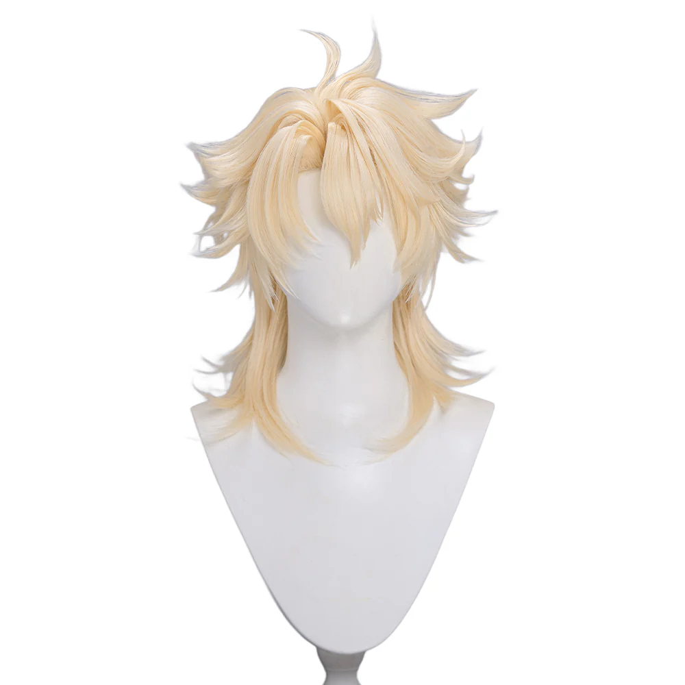 DokiDoki Game Genshin Impact Cosplay Varka Wig Long Blond Hair Knight of Boreas Song of the Welkin Moon - Image 8