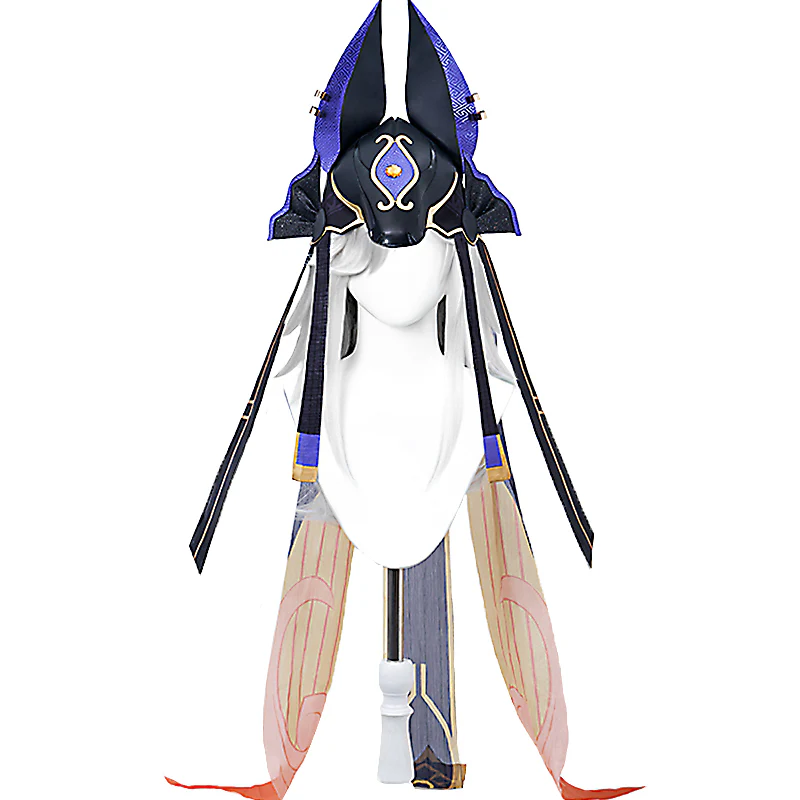 【Ready For Ship】DokiDoki Game Genshin Impact Cyno Cosplay Long White Wig / Hat Sumeru - Image 8