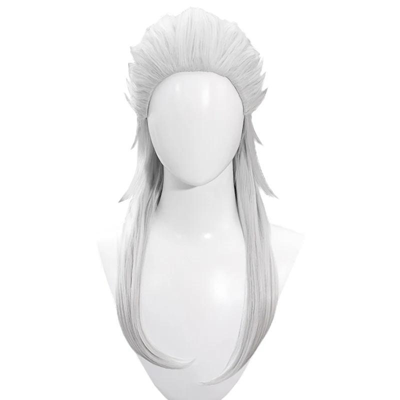 DokiDoki Game Genshin Impact Fatui Harbinger Cosplay Pierro Cosplay Wig Long White - Image 5