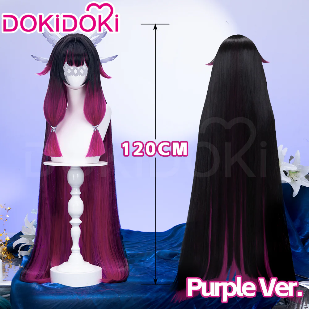 【Partially Ready For Ship】【120CM / 110CM】DokiDoki Game Genshin Impact Fatui Harbinger Cosplay Wig Cosplay Columbina Wig Long Straight - Image 14