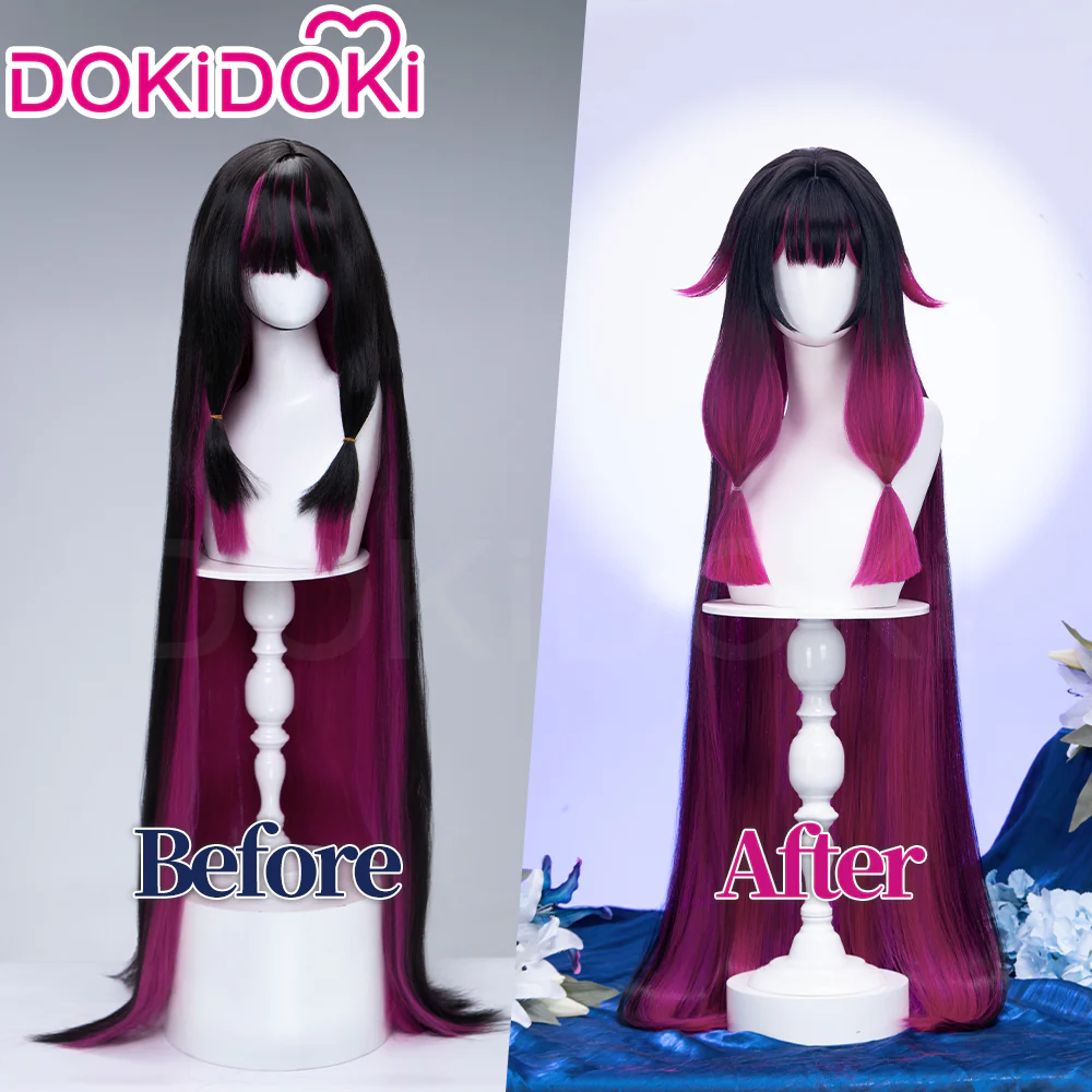 【Partially Ready For Ship】【120CM / 110CM】DokiDoki Game Genshin Impact Fatui Harbinger Cosplay Wig Cosplay Columbina Wig Long Straight - Image 16