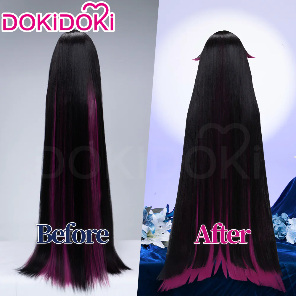 【Partially Ready For Ship】【120CM / 110CM】DokiDoki Game Genshin Impact Fatui Harbinger Cosplay Wig Cosplay Columbina Wig Long Straight - Image 17