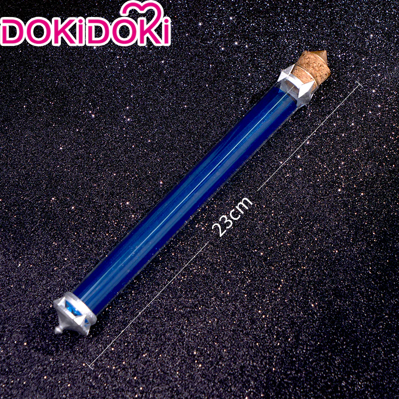 【Ready For Ship】DokiDoki Game Genshin Impact Fatui Harbinger Cosplay Il Dottore Wig / Earrings Short Curly Blue - Image 11