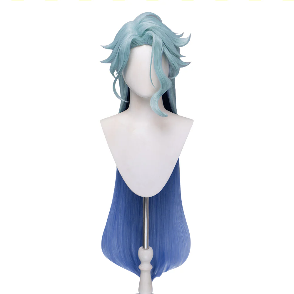 【Long Ver Ready For Ship】DokiDoki Game Genshin Impact Dottore Cosplay Wig Doctor Short Blue / Earring / Ear Clip / Alchemy Bottle - Image 10