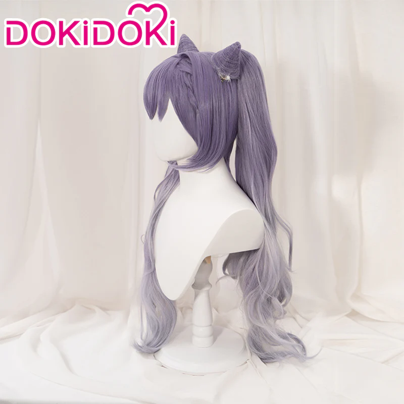 【Ready For Ship】DokiDoki Game Genshin Impact Keqing Cosplay Wig Ke Qing Gradient Ver - Image 3