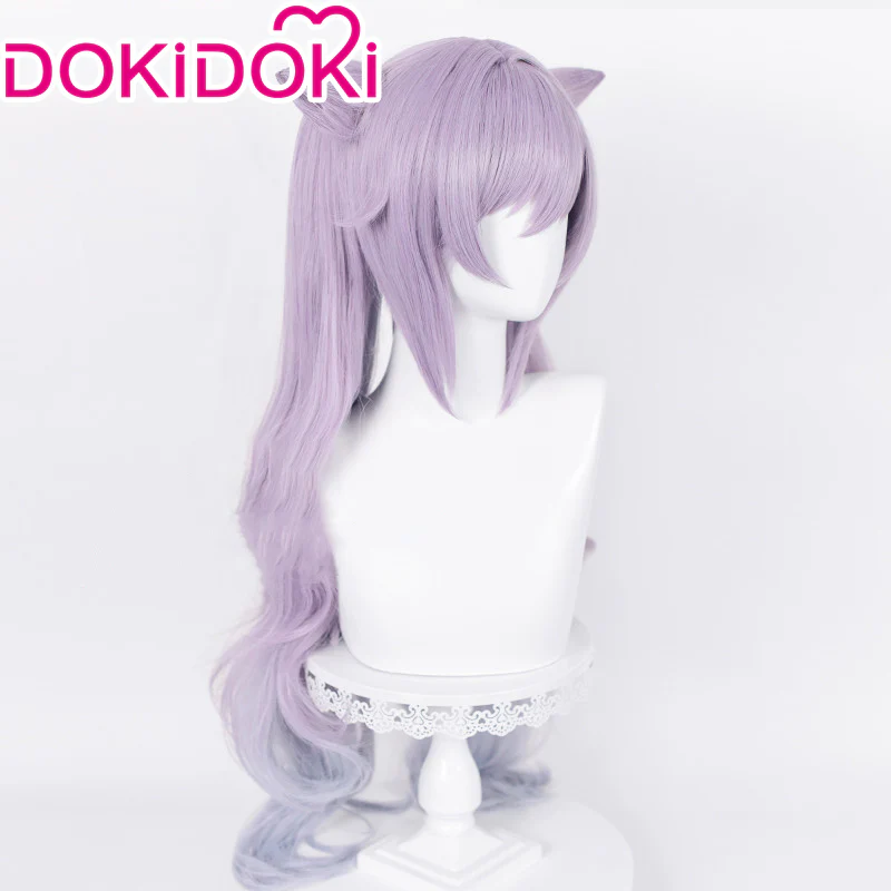 DokiDoki Game Genshin Impact Keqing Cosplay Wig Opulent Splendor Ke Qing Gradient Ver Long Curly Purple - Image 2
