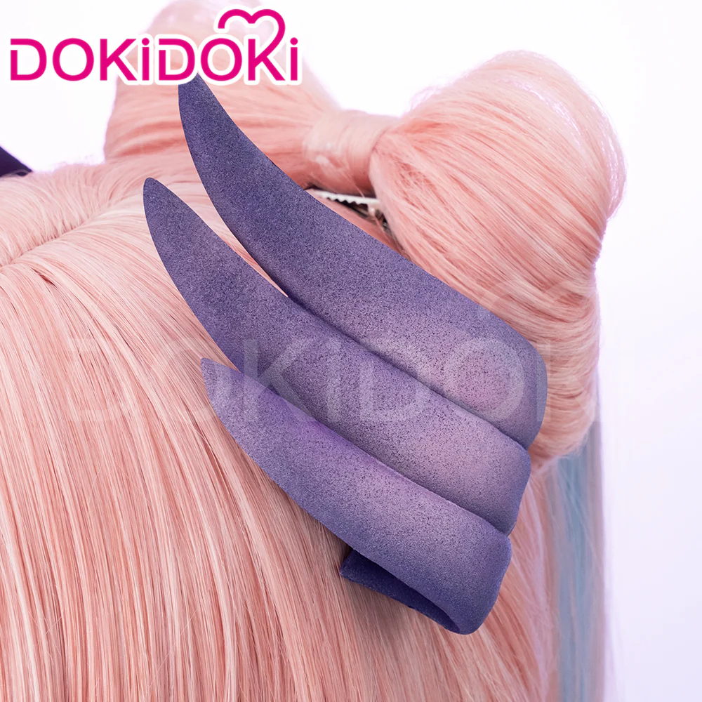 【Ready For Ship】DokiDoki Game Genshin Impact Sangonomiya Kokomi Cosplay Wig Pink Women Long Straight/ Head Accessories - Image 6