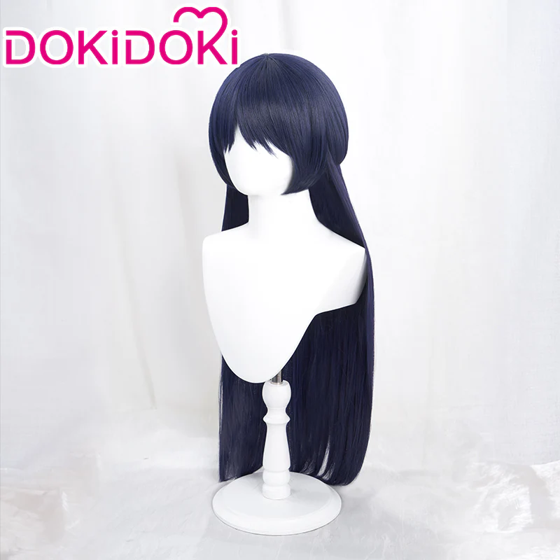 DokiDoki Game Genshin Impact  Scaramouche Cosplay Wig Long Blue - Image 2
