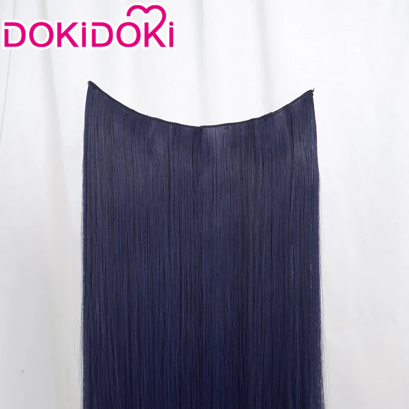 DokiDoki Game Genshin Impact  Scaramouche Cosplay Wig Long Blue - Image 4