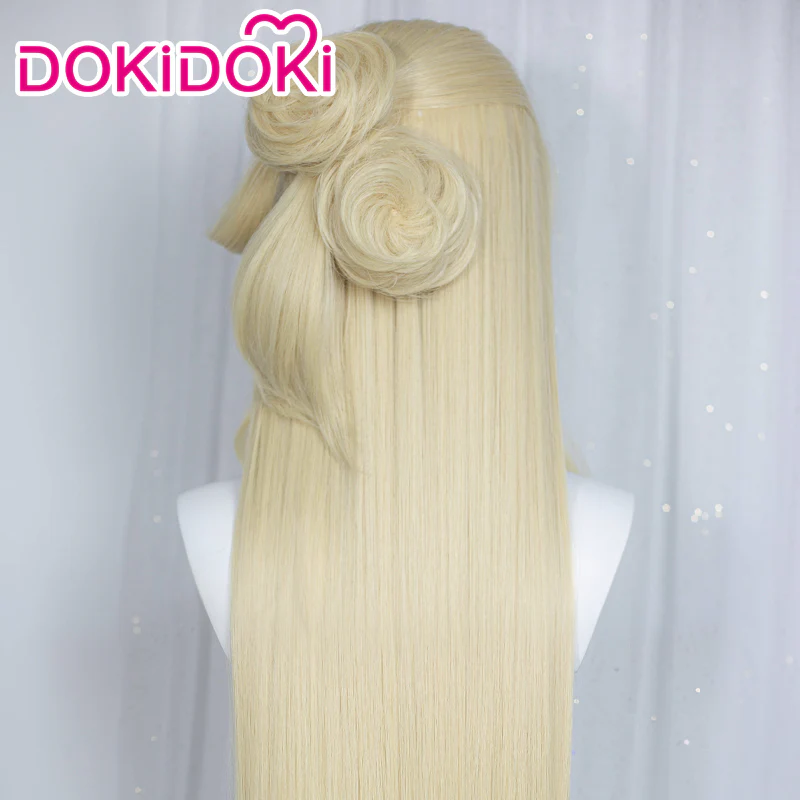 【Ready For Ship】DokiDoki Game GenShin Impact La Signora Cosplay Wig Long Yellow Wig Women - Image 3