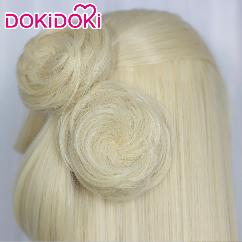 【Ready For Ship】DokiDoki Game GenShin Impact La Signora Cosplay Wig Long Yellow Wig Women - Image 4