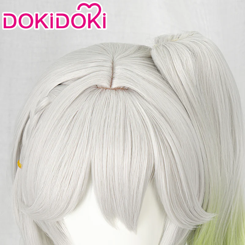 【Ready For Ship】DokiDoki Game Genshin Impact Sumeru Cosplay Kusanari Cosplay Wig Nahida Silver Green - Image 4
