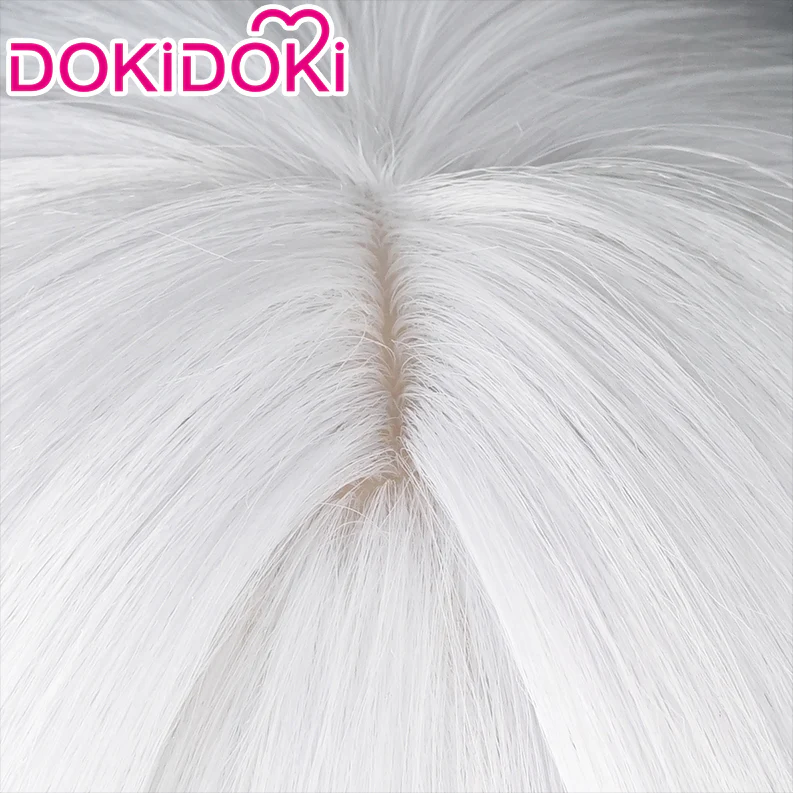 【Ready For Ship】DokiDoki Game Genshin Impact The Greater Lord Rukkhadevata cosplay wig Long Curly Silver Green Nahida - Image 4