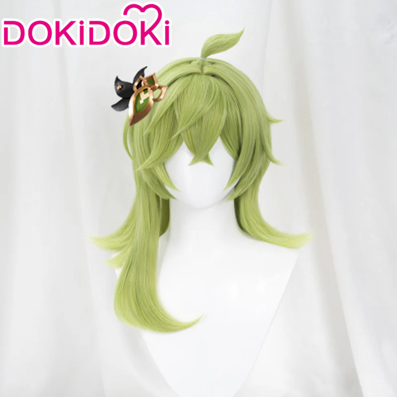 【Normal Ver Ready For Ship】DokiDoki Game Genshin Impact Wig Cosplay Collei Sumeru Headwear Green - Image 2