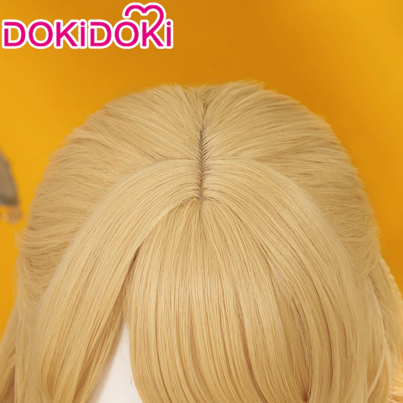 【Partially Ready For Ship】DokiDoki Game Genshin Impact Wig Cosplay Fontaine Navia Cosplay Wig Long Curly Yellow Hair / Sunglasses/ Weft - Image 5