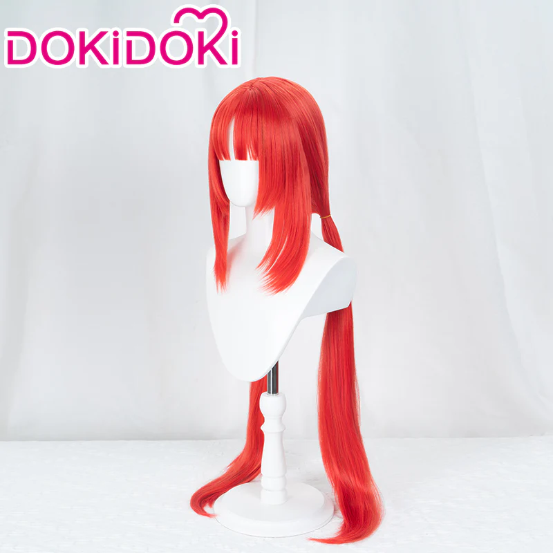 【Ready For Ship】DokiDoki Game Genshin Impact Wig Cosplay Nilou Sumeru Long Red - Image 3