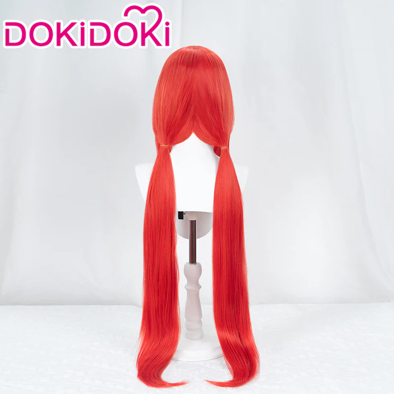 【Ready For Ship】DokiDoki Game Genshin Impact Wig Cosplay Nilou Sumeru Long Red - Image 4