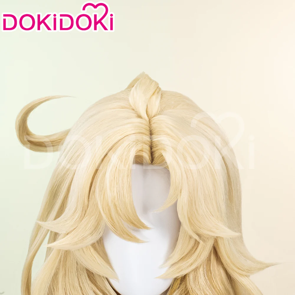【Ready For Ship】DokiDoki Game Genshin Impact Xilonen Cosplay Wig / Ears Long Curly Yellow Hair Natlan - Image 5