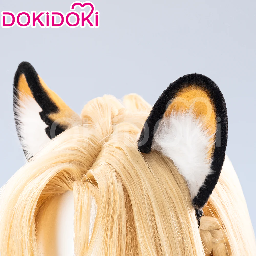 【Ready For Ship】DokiDoki Game Genshin Impact Xilonen Cosplay Wig / Ears Long Curly Yellow Hair Natlan - Image 9