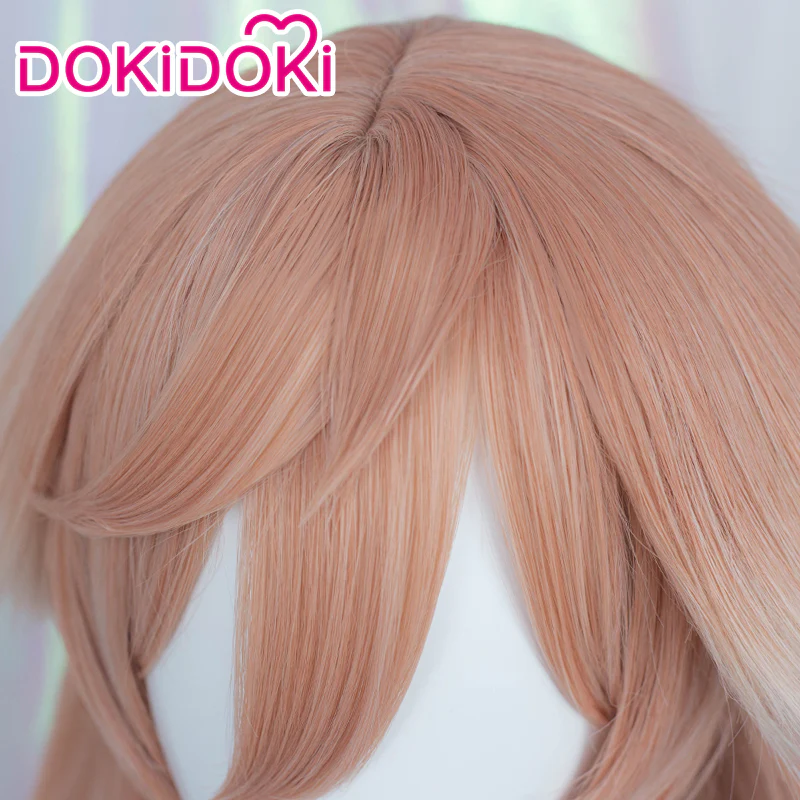 DokiDoki Game Genshin Impact Yan Fei Cosplay Wig Long Pink Wig Yanfei - Image 4