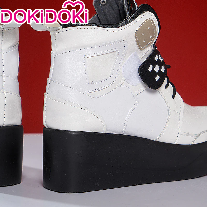 DokiDoki Game Cosplay Black Thick Soles White Shoes - Image 5
