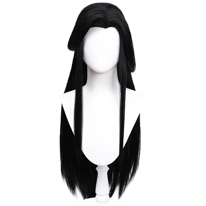 【Ready For Ship】DokiDoki Game Cosplay Wig Long Straight Black Hair - Image 5