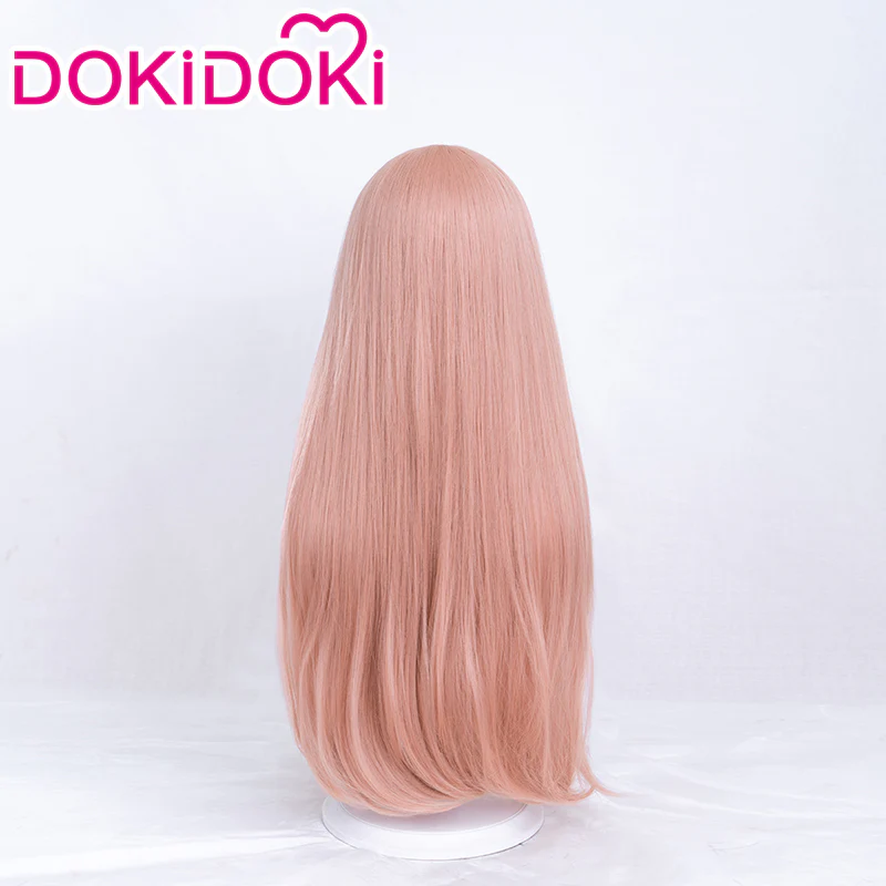 【Ready For Ship】DokiDoki Game Cosplay Wig Long Straight Pink Hair - Image 3