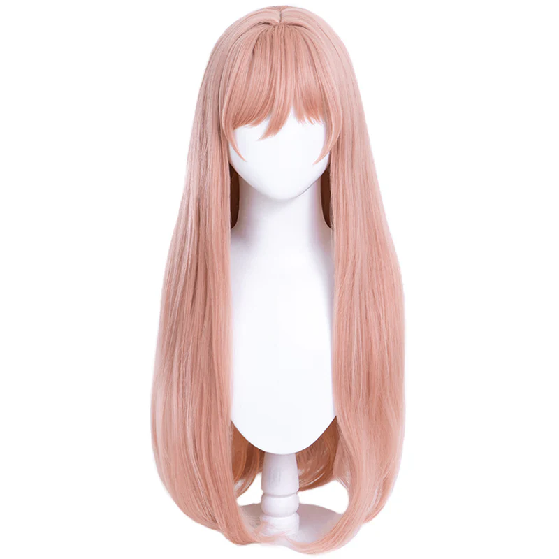 【Ready For Ship】DokiDoki Game Cosplay Wig Long Straight Pink Hair - Image 5