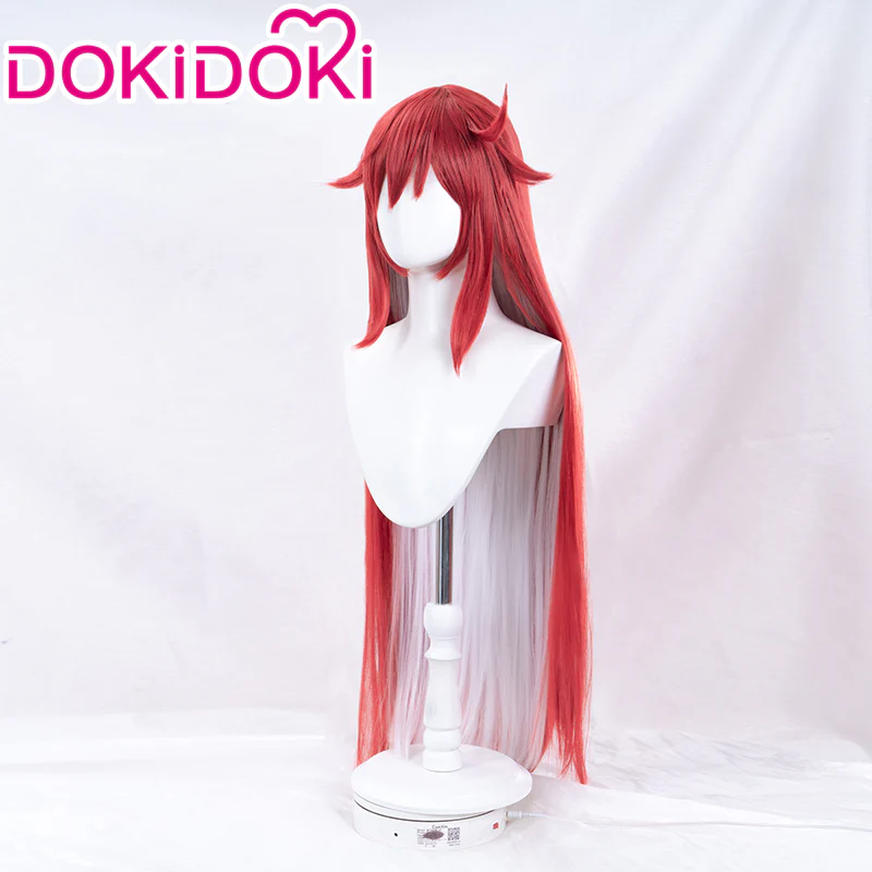 【Ready For Ship】DokiDoki Game Guilty Gear Cosplay Jack-O Wig Red Long Straight Wig - Image 2