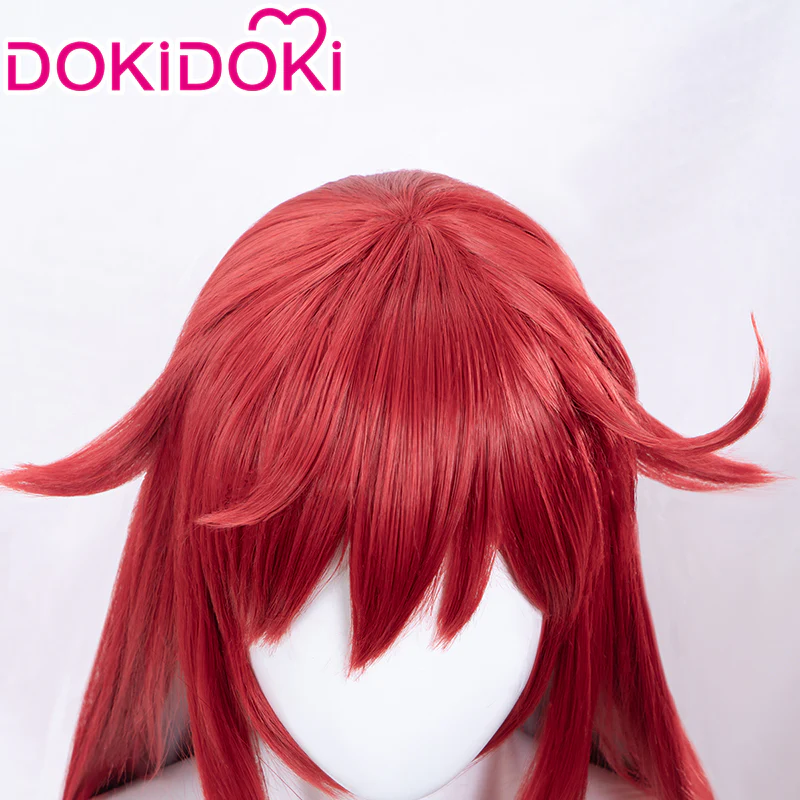 【Ready For Ship】DokiDoki Game Guilty Gear Cosplay Jack-O Wig Red Long Straight Wig - Image 4