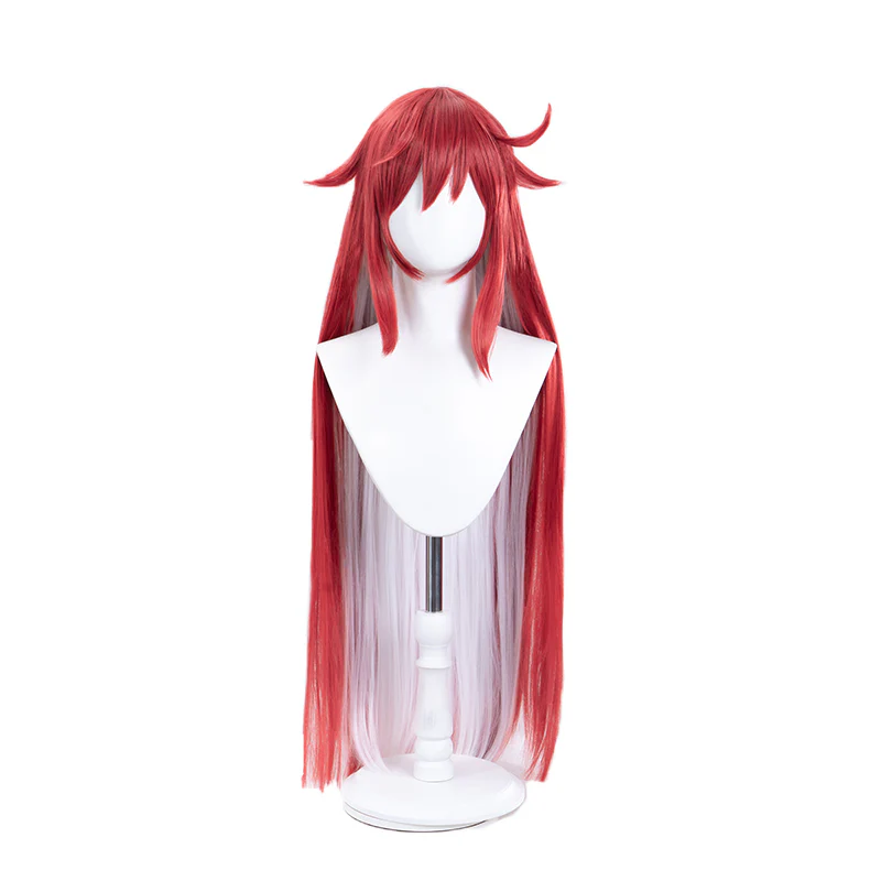 【Ready For Ship】DokiDoki Game Guilty Gear Cosplay Jack-O Wig Red Long Straight Wig - Image 5